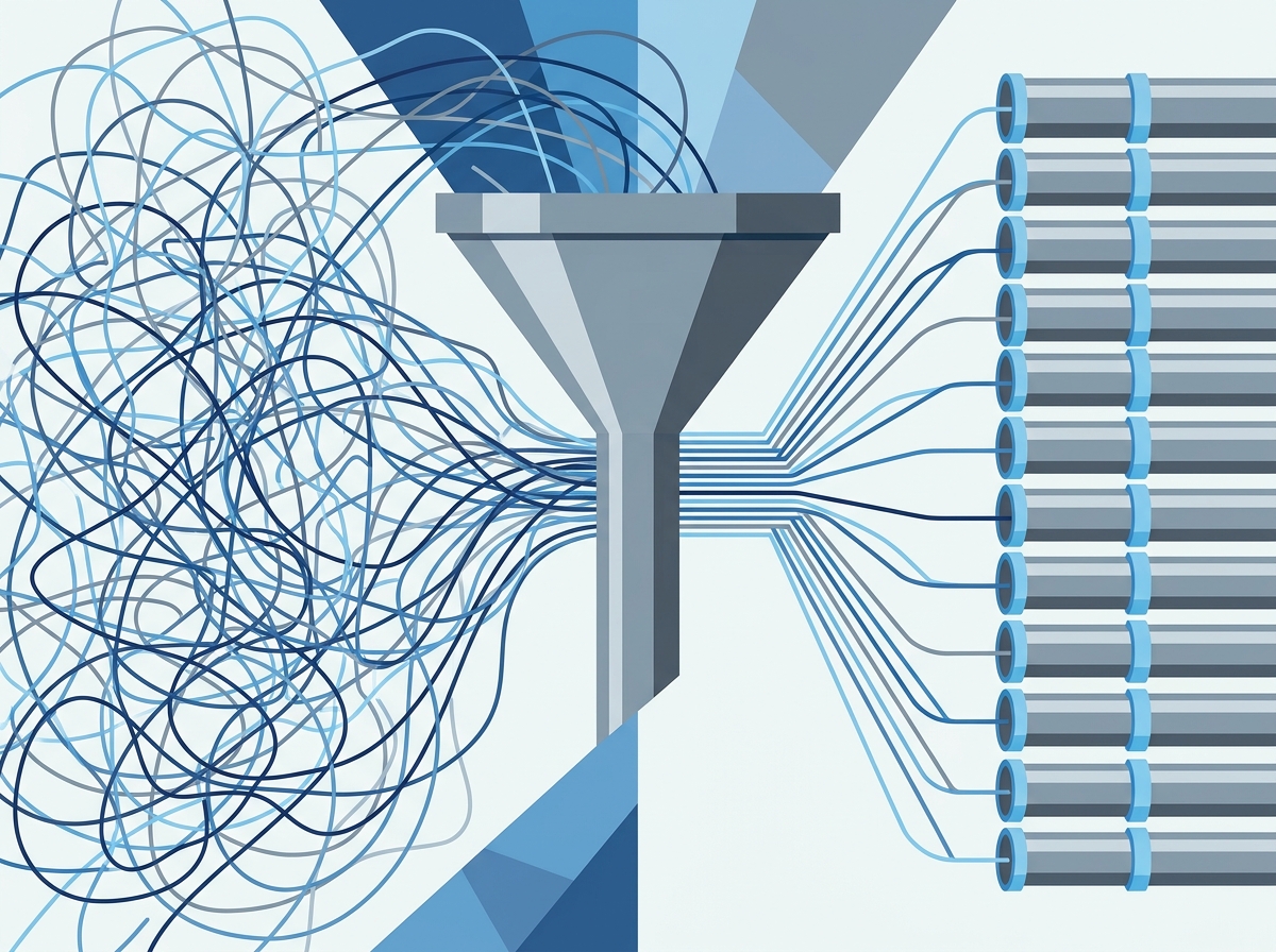 Workflow pipeline converting chaos to organized tasks